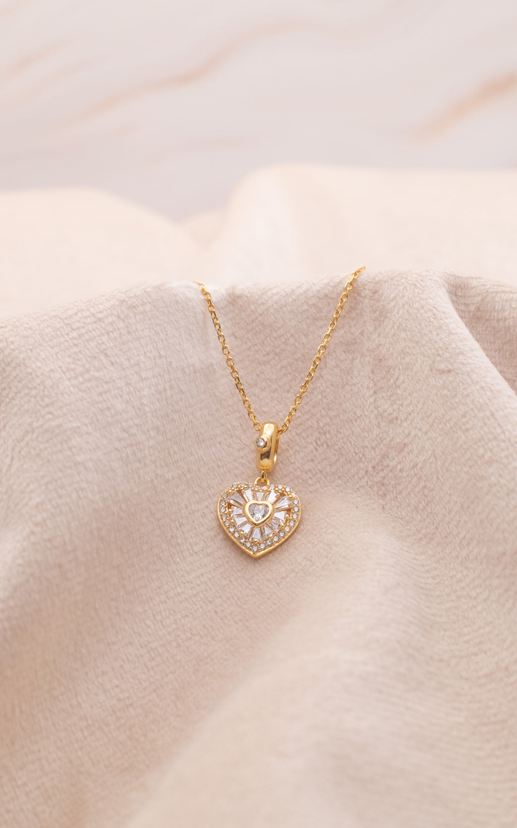 The Golden Heart  Necklace