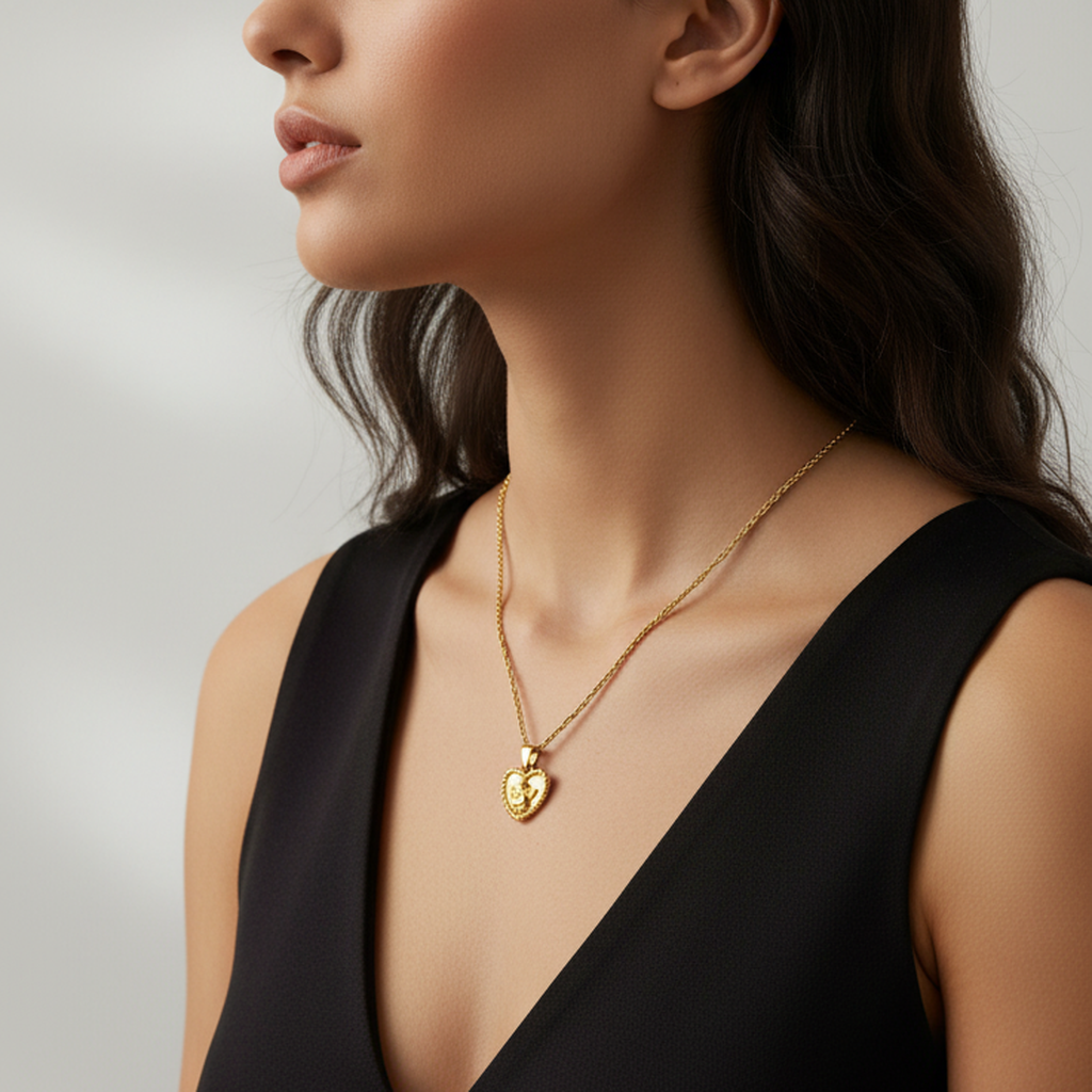 Angel Heart Engraved Pendant